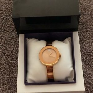 Movado Bold rose gold mid size bracelet watch